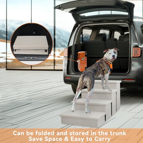 Dog Stairs with Storage (Beige With Condo / 4)