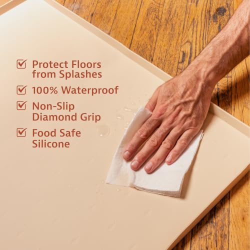 Dog Food Mat 2 (2 Pack - Small - 18" x 11" / Grey)