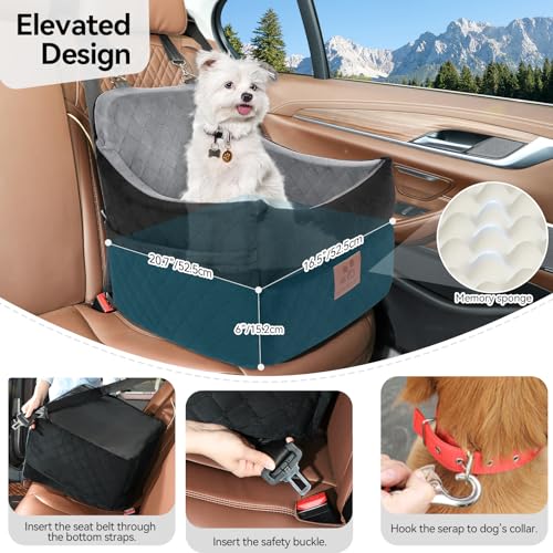 Dog Car Seat for Small (Black/Grey)