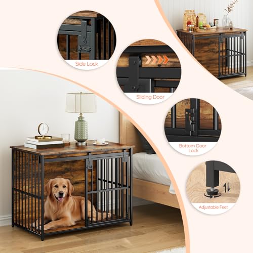 Dog Crate Furniture (Rustic Brown)