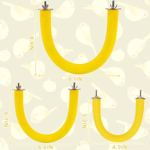 U Shaped Parrot Perch (Small / Yellow)