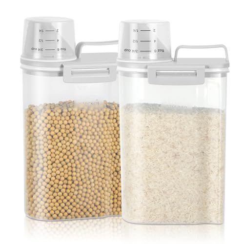 Rice Storage Container 2 Pack (Light grey & Light grey)