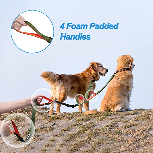 Double Dog Leash (Khaki Green)
