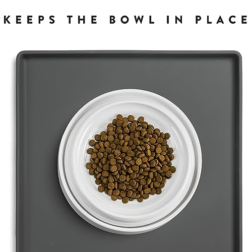Premium Cat Food Mat (24"L x 14"W / Carbon)
