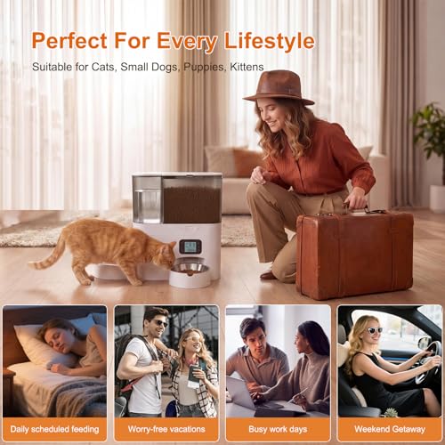 Automatic Cat Feeder and Water Dispenser 2 (White-1)