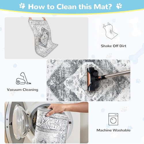 Super Absorbent Washable Pee Pads for Dogs (Gray / 3FT x 3FT (Pack of 2))