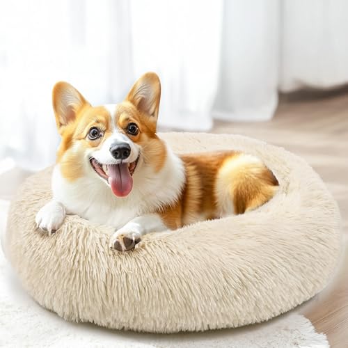28in Large Dog Bed (Light Brown / 28.0"L x 28.0"W x 8.0"Th)