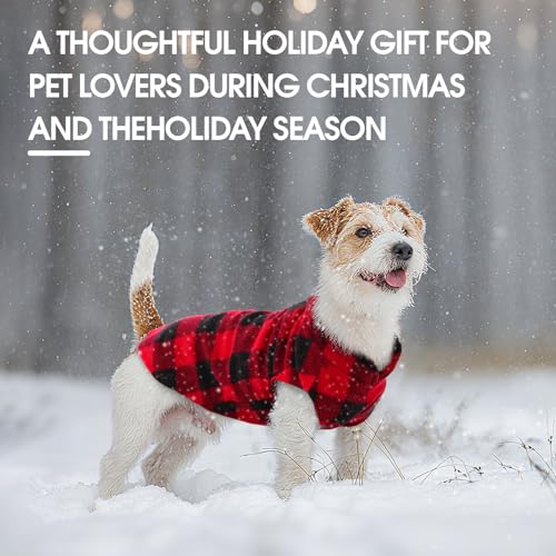 Dog Fleece Vest (Red Plaid / X-Small (Chest Girth: 14.2'' ))