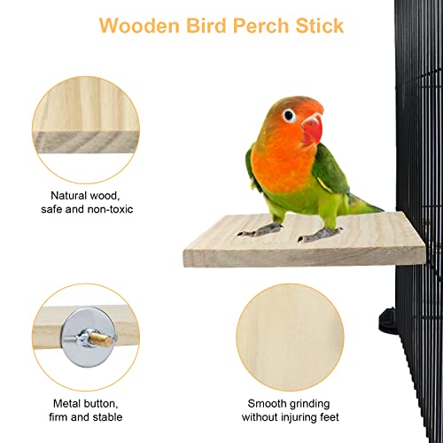 2pcs Bird Perch Platform Flat Stand Beak Paw Grinding for Parrot