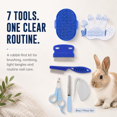 Rabbit Grooming Kit (Blue)