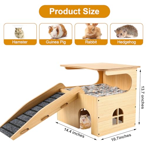 Double Layer Guinea Pig Castle with Stairs & Mat