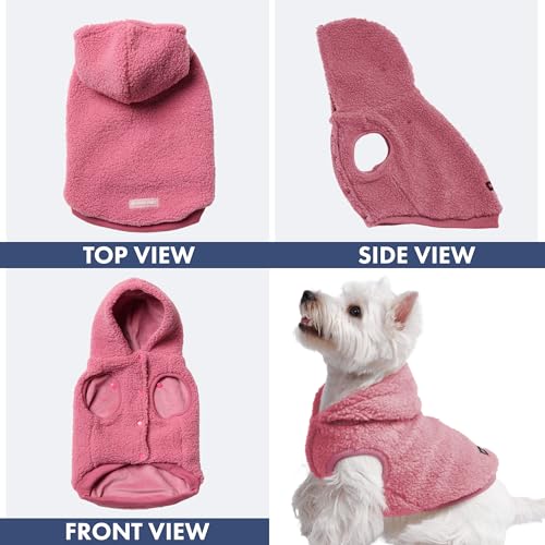 Sherpa Fleece Dog Jacket (Dark Pink / Medium)