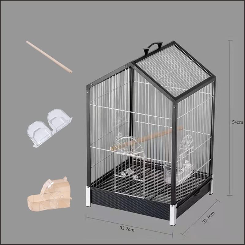 Large Holder Bird Cage Metal Stainless Steel Parrot Bird Cage Luxury Birdhouse Bird Cage for Outdoor Cage (Style 4)