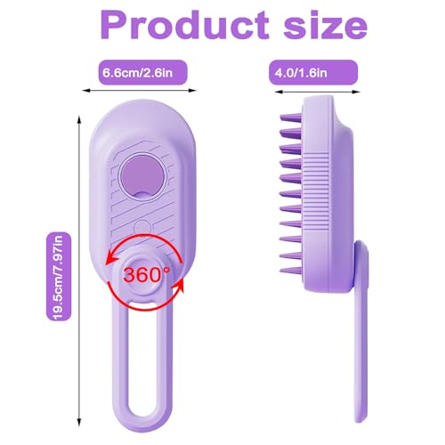 2026 New 4 in 1 Cat Steam Brush for Shedding