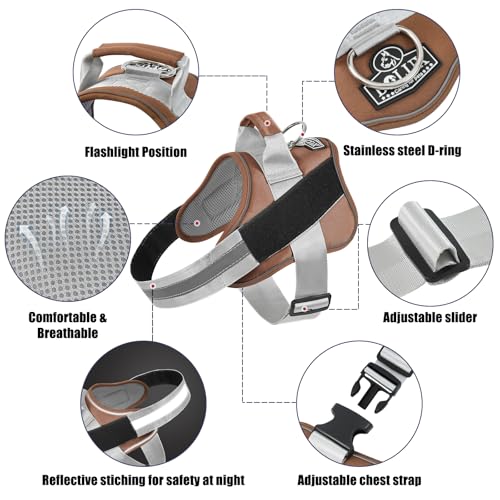 Dog Harness No (Medium (Pack of 1) / Brown)