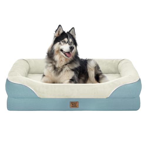 Orthopedic Waterproof Dog Bed for Large Sized Dogs (Azure / 45"L x 35"W x 7.5"Th)