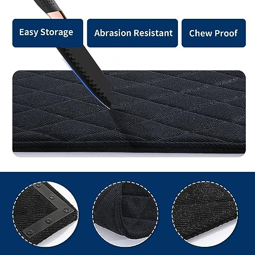 Durable Chew Proof Dog Bed with Metal Rivet Corner for Medium Dogs (M (35" L x 22" W) / Black)