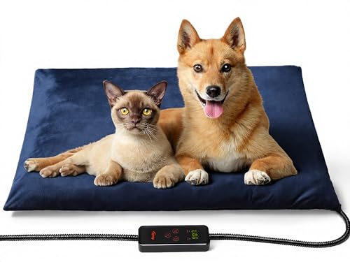 Large Pet Heating Pad (Navy Blue / 35.0"L x 24.0"W x 0.6"Th)