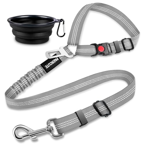2 Piece Set Retractable Dog Car Seatbelts (Gray)
