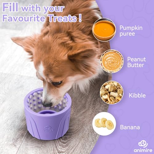 Dog Slow Feeder Lick Bowl (S / Purple)