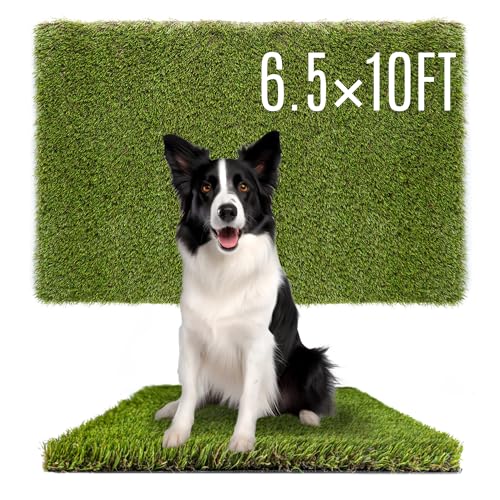 Dog Grass Pads 6.5 x 10 FT Artificial Grass Pee Pads for Dogs Potty Fake Grass Rug Turf Mat for Dogs Training Indoor Outdoor Garden Lawn Artificial Grass Rug (6.5x10 FT)
