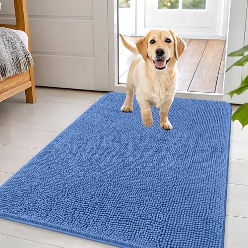 Dog Door Mat for Muddy Paws 44x32 (Cornflower Blue / 44" X 32")