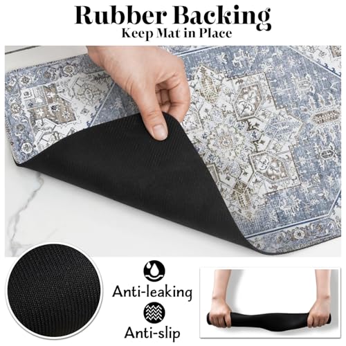Dog Food Mats for Floors (Blue / Xl(24"×32"))