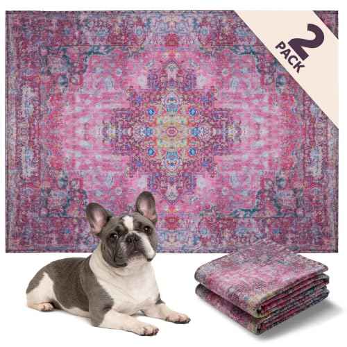 Lovewag Reusable Washable Dog Pee Pads (Mystic Fuchsia / 16x24 inches (Pack of 2))