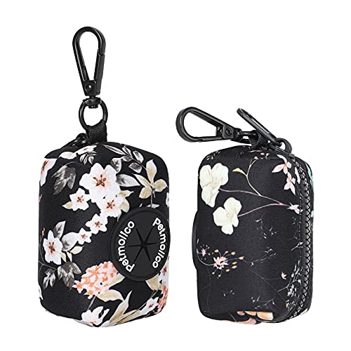 Dog Poop Bag Holder Dispenser 2 Pack (Yellow White Blooming)