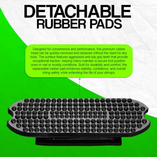 2PC Flex Stainless Steel English Saddle Stirrups with High Strength Iron Stirrups&Anti (4 1/4 Inch)
