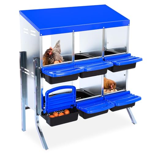Chicken Nesting Boxes (35.4"L x 17.5"W x 9.1"H / Blue)