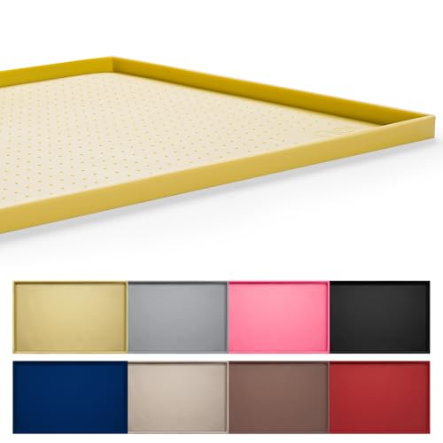 Dog Feeding Mat (Yellow / 32"l X 24"w)
