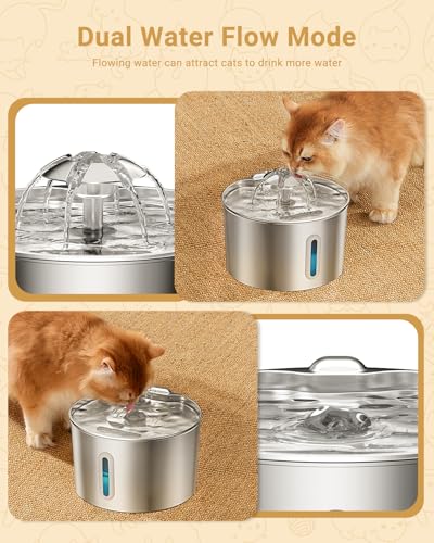 Cat Water Fountain Stainless Steel (2.2L+6 Filters)