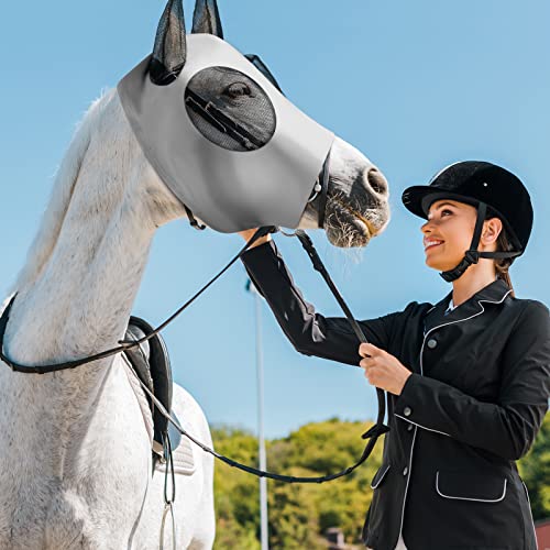 4 Pcs Horse Fly Mask with Ear (Medium / Multicolor)
