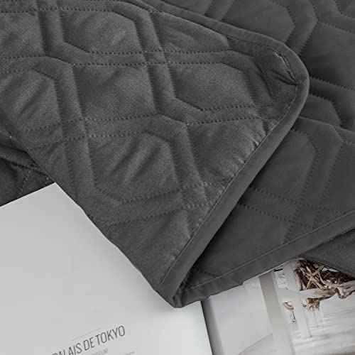 Waterproof Dog Bed Cover Pet Blanket for Furniture Bed Couch Sofa Reversible (30x60 Inch (Pack of 1) / Darkgrey)