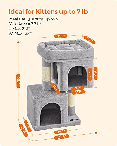 Cat Tree 26.4 (S (15.7"L x 11.8"W x 26.4"H) / Light Gray)