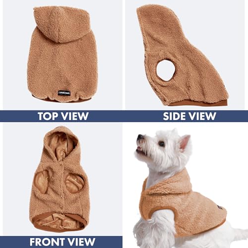 Sherpa Fleece Dog Jacket (Brown / Small)