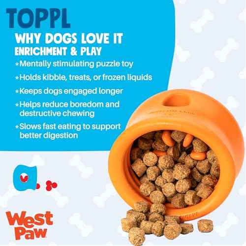 Zogoflex Toppl Interactive Treat Dispensing Puzzle Dog Toy for Mental Stimulation & Enrichment (X-Large / Aqua Blue)