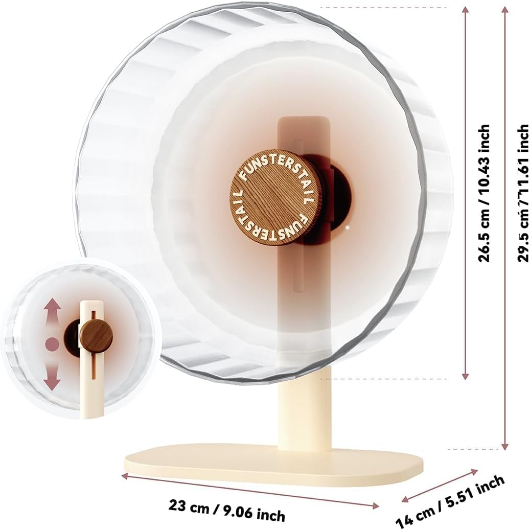 Super Silent Hamster Wheel 10.2 Inch (Wood Brown / Medium(10.4 inch))