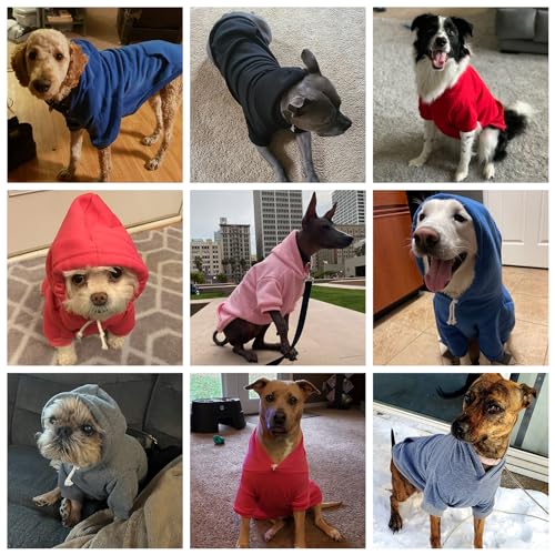 Dog Hoodie for Small Medium Dogs Cats (Grey / X-Small)