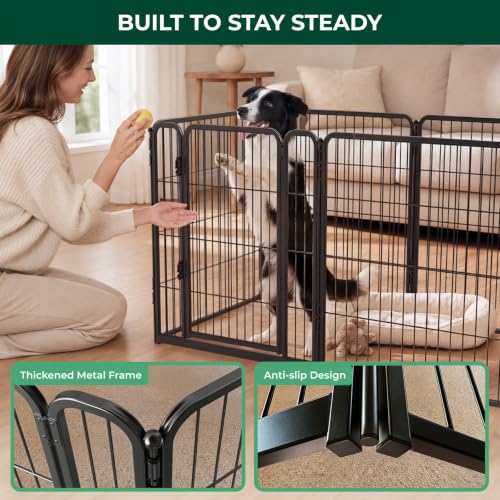 Homeplus Indoor Dog Playpen (Black / 32"H)