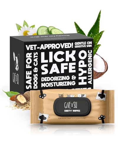Lick Safe Daily Pet Wipes for Dogs and Cats (1 Count (Pack of 100) / Grooming Wipes)