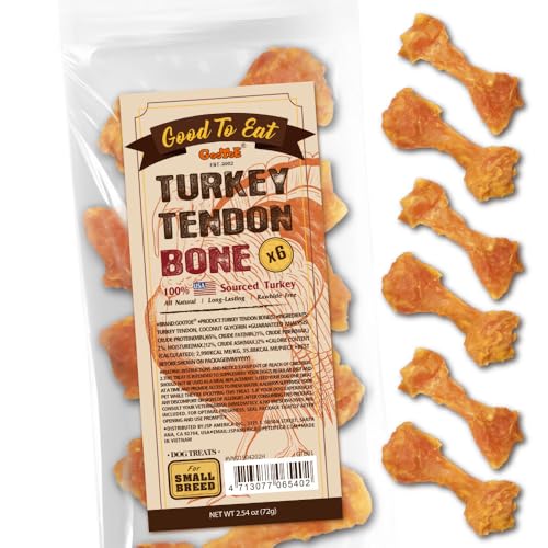 Turkey Tendons for Dogs (6 Count (Pack of 1))