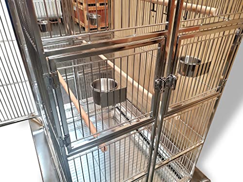 Dome Top 50" x 36" x 76" 304 Stainless Steel Bird Amazon Parrot Cage