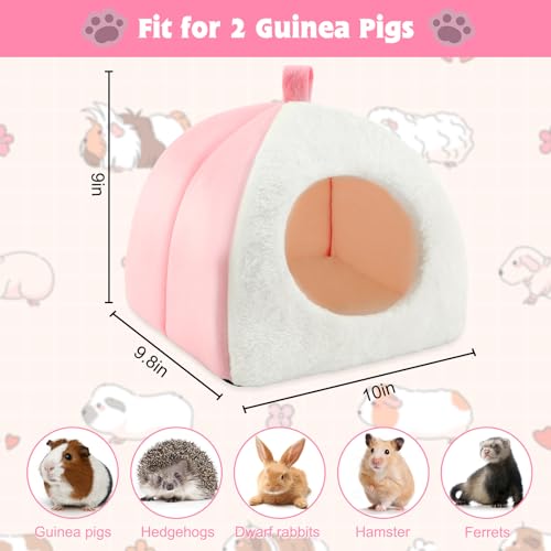 Guinea Pig Bed Hideout (White+Pink)
