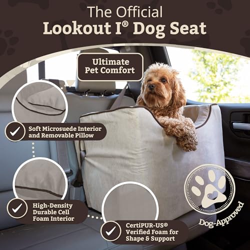 Medium Snoozer Luxury Lookout Car Seat (Buckskin/Java Cording / Medium)
