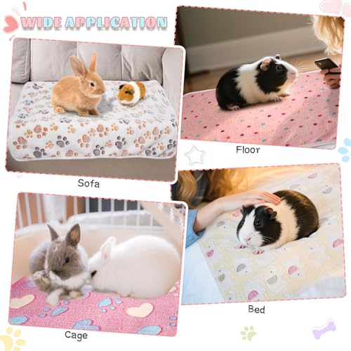 6 Pack Guinea Pigs Fleece Blankets (26x14 Inch /6 Packs / Light Color)
