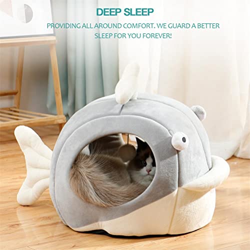 Cat Beds for Indoor Cats (Dolphin Gray / M)