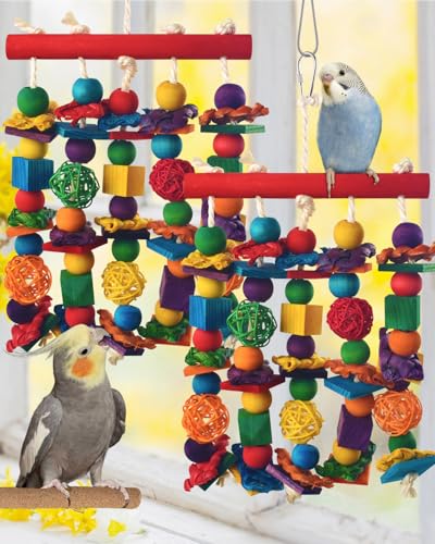 Bird Toys 2PCS Parrot Foraging Hanging Toy (2 PCS)