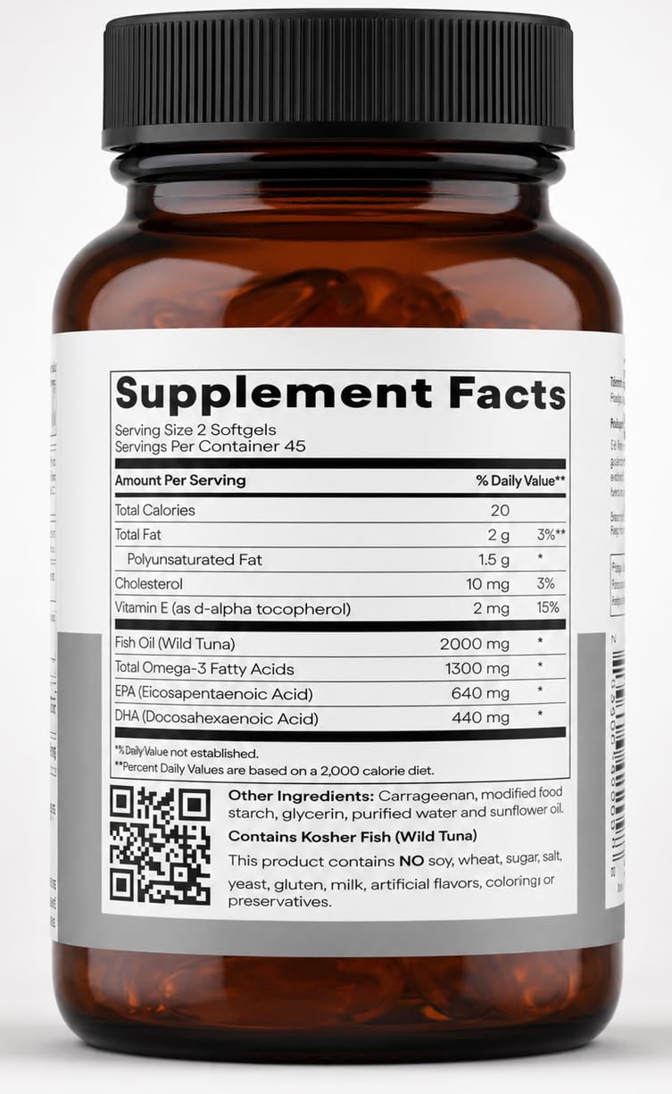 Fish Oil Omega 3 Supplements (90 Count (Pack of 1))